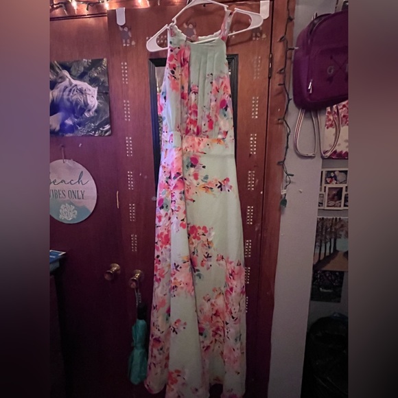 Teal floral dress - Picture 1 of 3